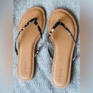 J. Crew tan sandals with tortoiseshell straps size 7